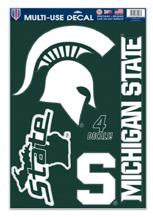 Michigan State Spartans 11" x 17" Multi Use Decals - Auto, Windows, Cornhole - Image 1 of 1