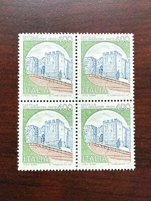 Italy 1980 Scott #1424 Block of 4 Emperor's Castle Mint NH - Image 1 of 2