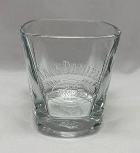 JACK DANIELS No. 7 WHISKEY Square Glass EMBOSSED "EVERY DAY WE MAKE IT" 8 oz. - Picture 1 of 4