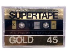 REALISTIC SUPERTAPE RARE GOLD 45 BLANK AUDIO CASSETTE TAPE (1987) BRAND & SEALED