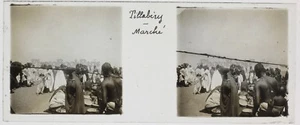 Afrika Markt Tillabéri Niger Foto B14 Platte De Verre Stereo Vintage Ca 1910 - Bild 1 von 1