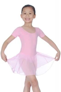 Roch Valley Rebecca Dance Skirted Cotton Leotard Attached Georgette Skirt Pink - Picture 1 of 1