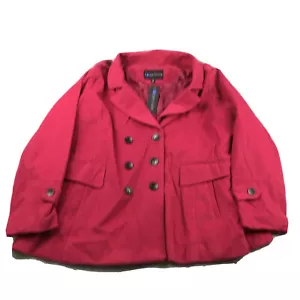 IB Diffusion Coat Womens 4X Pink Double Breasted Button Up NWT - Picture 1 of 12
