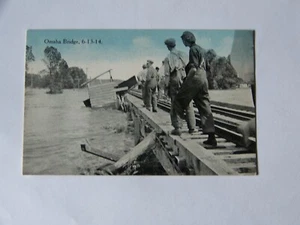 Luverne Minnesota MN Rock Island Bridge RR treno ferroviario ponte Omaha 1914 - Foto 1 di 2