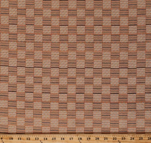 African Squares Chevron Orange Blue Cotton Fabric Print by Yard D382.28 - Picture 1 of 1