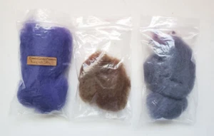 Lot 3 Needle Felting Wool-Wet Felting Wool-Spinning Wool-Nuno Felting-Spinning - Picture 1 of 5