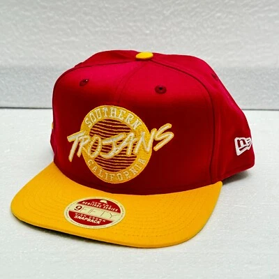 USC Trojans New Era Heritage Series Flat Bill Snap Back Red Embroidered Hat - Image 1 of 4