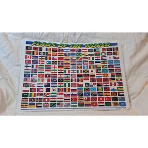 Flags of the World Dual Sided Learning Place mate - Picture 1 of 2