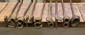 VTG Western Ranch Branding Iron Set 2" 0-8 Numbers Cattle Identification (12A) - Picture 1 of 8