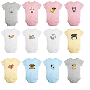 Lovely Cartoon Dog Print Baby Bodysuits Newborn Rompers Infant Jumpsuits Outfits - Foto 1 di 72