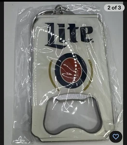 Llavero abrebotellas de metal Miller Lite nuevo en paquete - Imagen 1 de 2
