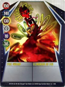 Bakugan Battle Brawlers Fire Swamp Metal Trading Card - Foto 1 di 2