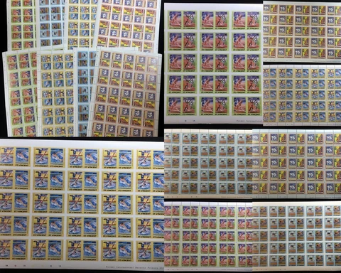 ST VINCENT Sport Cycling Olympics Sheets x 8 MNH (400 Stamps) BLK17 Cover