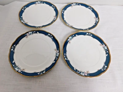 D7 - Noritake Bone China Japón Sandhurst Ensalada Platos Lote de 4 Foto 1 de 4