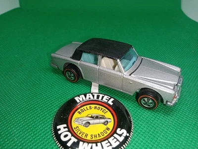 Vintage Hot Wheels Redline ROLLS ROYCE SILVER SHADOW "Silver"w/Black Roof - Image 1 of 4