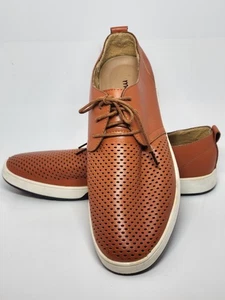 Merkmak® Shoe Men's Size 11 Brown Casual Leather Preppy Classic Comfort Sporty - Picture 1 of 11