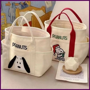 Kawaii Anime Snoopy Bento Tasche süß Cartoon Canvas Handtasche große Kapazität Beuteltasche - Bild 1 von 26