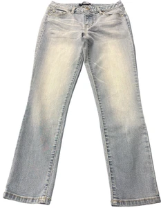 Blue Spice Girls Jeans Size 5 Light Wash Stretch Denim Straight Leg Comfort - Picture 1 of 11