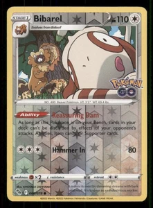 Bibarel Pokemon GO #060/078 Common Reverse Holo Pokemon LP - Picture 1 of 2