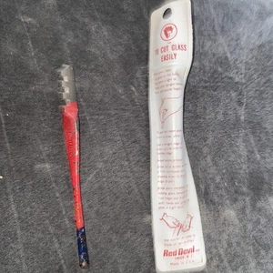 VINTAGE Red Devil 24 USA Glasschneider Schneidwerkzeug Metall gebraucht Hardware Messer - Bild 1 von 5