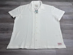 Scotch & Soda Mens Short Sleeve Polo Shirt Textured White NWT Size XL Casual - Picture 1 of 9