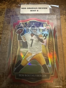 Ben Roethlisberger 2020 Panini Select #107 Red Prizm Die Cut MBS 9 Mint Steelers - Bild 1 von 1