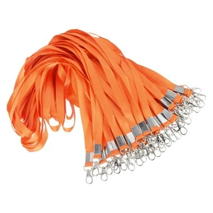 48cm Lanyards Bulk, 100pcs Teacher Lanyards for ID Badges Keys Badge, Orange - Photo 1 sur 6