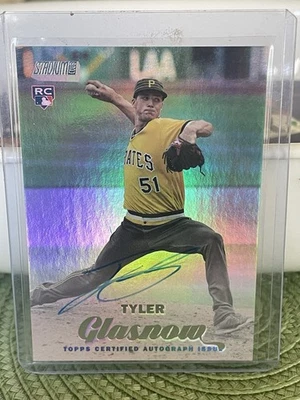 2017 TOPPS Stadium Club Rainbow Foil #06/10 Tyler Glasnow RC AUTO Rookie - Image 1 of 3