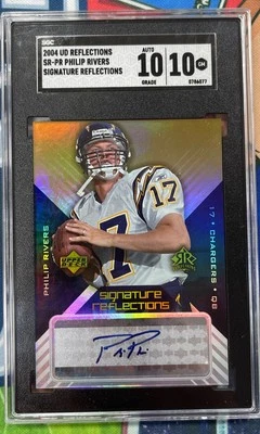 2004 Upper Deck Reflections - Signature Reflections Philip Rivers POP 1 SGC 10 - Image 1 of 2