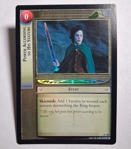 LOTR TCG Fellowship of the Ring POWER ACCORDING TO HIS STATURE 1R308 FOIL NM - Picture 1 of 3