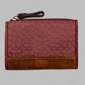 Porta llaves Coach Y2K púrpura mini estuche para tarjetas de firma - Imagen 1 de 4