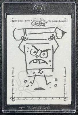DOODLEBOB 2025 TOPPS CHROME SPONGEBOB SKETCH ARTIST CAROLINE DIRECTOR AUTO 1/1 - Image 1 of 2