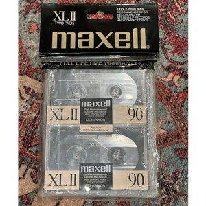 Maxell XL II 90-Minute Cassette Tapes 2-Pack High Bias Type II Sealed Vintage - Picture 1 of 2