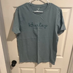 Hurley Surf Co Herren T-Shirt Kurzarm Tee in großem Kursivschriftzug - Bild 1 von 4