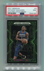 2021-22 Panini Obsidian Anthony Edwards /25 Electric Etch Green #91 PSA 9 MINT - Picture 1 of 1