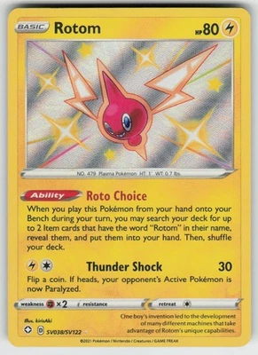 Rotom Shiny Holo Rare Shining Fates: Shiny Vault SV038/SV122 LP - Image 1 of 2