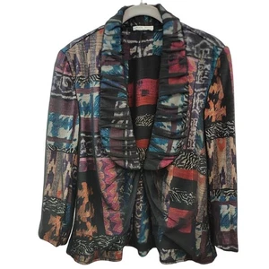 Chaqueta Alberto Malaki Desetiquetada, Drapeada con Red Negra Suave, Muy Artística - Talla M - Imagen 1 de 11