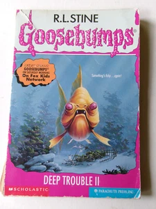 GOOSEBUMPS #58 DEEP TROUBLE II FIRST 1ST PRINT EDITION 1997 RL STINE BOOK HORROR - Imagen 1 de 7