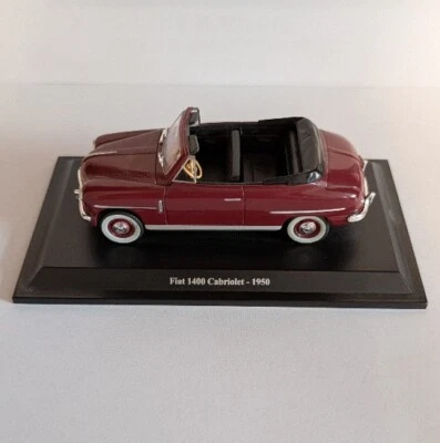 NL* MODELLINO FIAT 1400 CABRIOLET 1950 Scala 1:43 colore rosso come da foto - Immagine 1 di 2