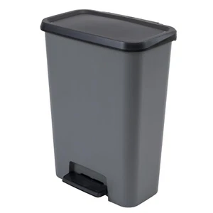 Abfalleimer Curver Pedal 2x23L Grau Compatta Duo 249813 - Bild 1 von 6