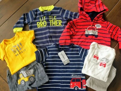 ¡NUEVO! Lote Carter's (5 conjuntos de conjuntos) 7 piezas bebé niño 3 meses nuevo con etiquetas Foto 1 de 2