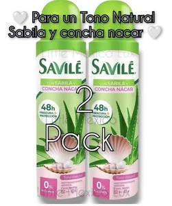 2 Pck Desodorante Aclarante Whitening Deodorant Savilé Sábila+Concha Nácar 150ml - Picture 1 of 8
