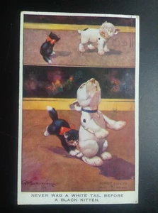 Carte postale fantaisie Bonzo chient et chat - Picture 1 of 2