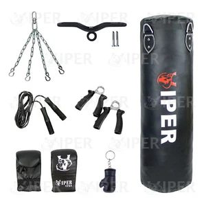 Viper 3 piedi pesante pieno boxe sacco da boxe set guanti staffa catena adulto - Foto 1 di 3