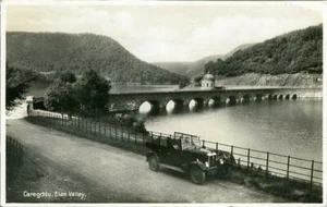 REAL PHOTO POSTCARD OF CAREG DDU RESERVOIR, ELAN VALLEY, RADNORSHIRE, WALES - Picture 1 of 2