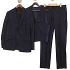 Paulsmith Navy 283801 Clissold Fabric Striped 3 Piece Suit Suit L Navy