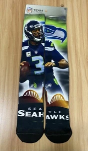 Russell Wilson Size Large (10-13) Seattle Seahawks Socks - Picture 1 of 11