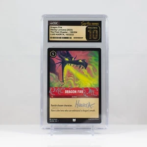 Disney Lorcana Dragon Fire #130 Luis Huerta Sketch & Auto CGC 10 PRISTINE - Picture 1 of 3