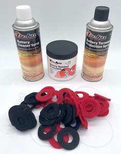 Spray y limpiador de protección de terminales de batería y 25 pares de protectores de terminales - Imagen 1 de 5