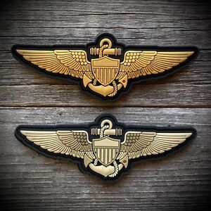 Naval Aviator Wings PVC Patch - Pilot Aircrew Wings - Navy / Marine Corps